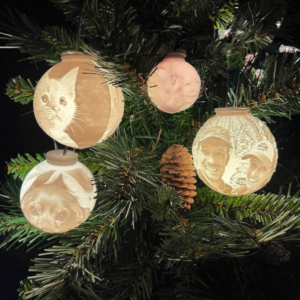 litofanía ornamento navidad