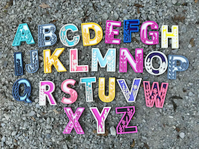 letras con flores